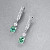 Earrings with mint tourmalines and diamonds