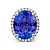 Ring with tanzanite and diamonds