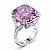 Ring with lavender beryl and diamonds