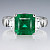 Ring with emerald and diamonds
