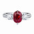 Ring with ruby and diamonds