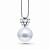 Pendant with South Sea pearls and diamonds