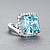 Ring with aquamarine and diamonds