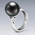 Ring with Tahitian pearl and diamonds