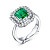 Ring with emerald and diamonds