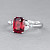 Ring with spinel and diamonds