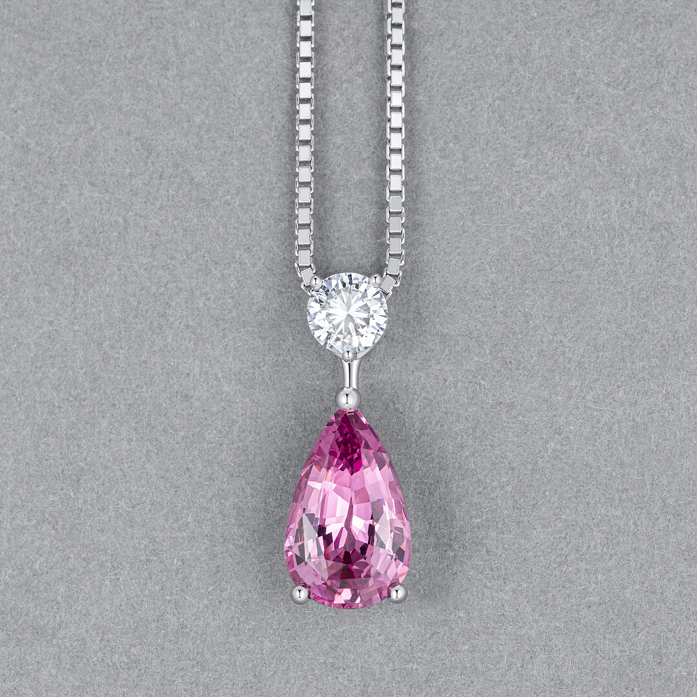 Pendant with spinel and diamond картинка 4