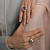 Ring with lavender beryl and diamonds