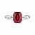 Ring with spinel and diamonds