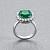 Ring with emerald and diamonds