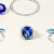 Ring with tanzanite and diamonds