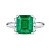 Ring with emerald and diamonds