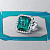 Ring with indicolite tourmaline and diamonds