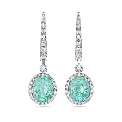 Earrings with paraiba tourmalines and diamonds