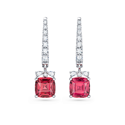 Earrings with tourmalines and diamonds