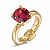 Ring with rubellite tourmaline