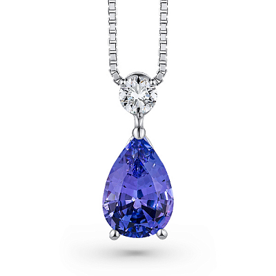 Pendant with tanzanite and diamond