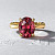 Ring with red tourmaline