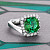 Ring with green tourmaline and diamonds