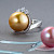 Ring with golden South Sea pearl and diamonds
