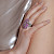 Ring with lavender-pink sapphires and diamonds