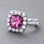 Ring with spinel and diamonds