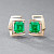 Earrings with emeralds and diamonds