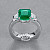 Ring with emerald and diamonds