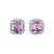 Stud earrings with lilac spinels and diamonds