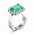Ring with paraiba tourmaline and diamonds