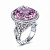 Ring with lavender beryl and diamonds