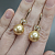 Earrings with golden South Sea pearls and diamonds