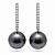 Earrings with Tahitian pearls and diamonds