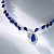 Necklace with blue sapphires and diamonds