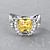  Ring with yellow sapphire and diamonds