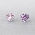 Stud earrings with spinels and diamonds