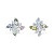 Stud earrings with sapphires and diamonds