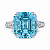 Ring with aquamarine and diamonds