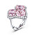 Ring with morganites and diamonds