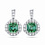 Earrings with green tourmalines and diamonds
