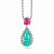 Pendant with pink spinel, paraiba tourmaline and diamonds