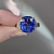 Ring with blue sapphire and diamonds