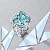  Ring with aquamarine and diamonds