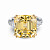 Ring with yellow sapphire and diamonds