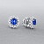 Stud earrings with sapphires and diamonds