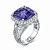 Ring with a violet spinel and diamonds