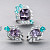 Earrings with spinels, paraiba tourmalines and diamonds