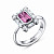 Ring with spinel and diamonds