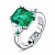 Ring with emerald and diamonds