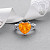 Ring with spessartine garnet and diamonds